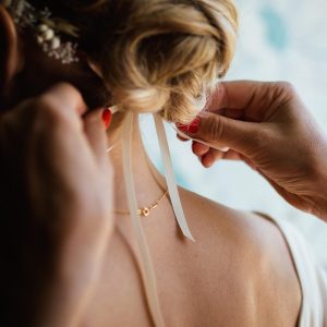 Wedding Updo with Hair Accessories Styling